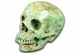 Realistic Green Autumn Jasper Skull #382151-2